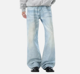 Vintage Distressed Washed High Street Wide Leg Jeans
