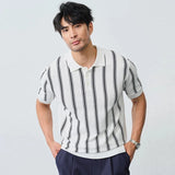 Men's Luxury Striped Casual Business Polo T-Shirt