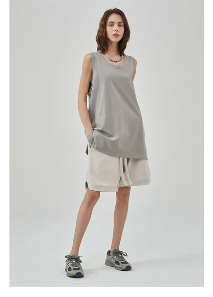 Side Slit Unisex Sleeveless T-shirt