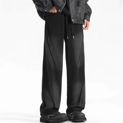 Vintage Pleated Straight Pants Korean