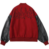 Y2K Versatile Patchwork Hip Hop Varsity Leather Jacket