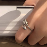 Adjustable Retro Rose Bud Cool Open Ring