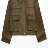 Versatile Long-lasting Leather Pilot Jacket
