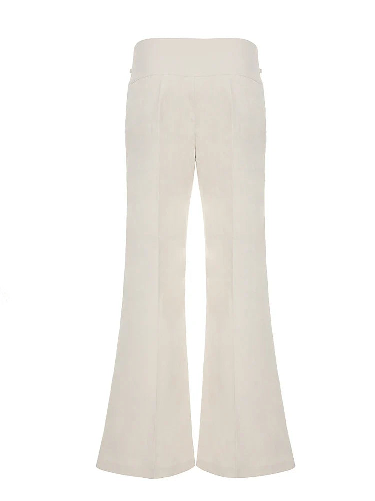 Vintage Button-Up Loose Casual Pants