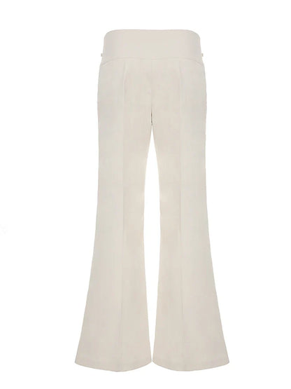 Vintage Button-Up Loose Casual Pants