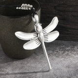 Exaggerated Metal Dragonfly Pendant Ethnic Necklace