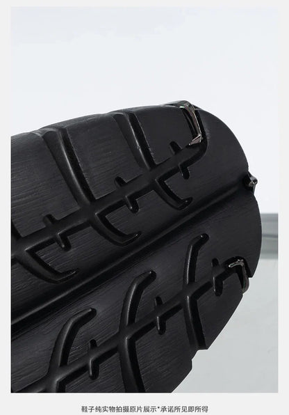 Grunge Chunky High-Top Strap Sneakers