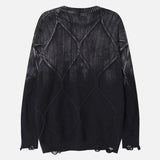 Retro Grunge Tie Dye Knit Sweater