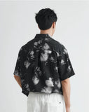 Men's Trendy Hawaiian Floral Button Down Shirt