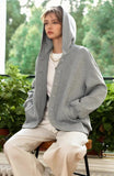 Streetwear Knitted Loose Casual Hooded Sweatshirt