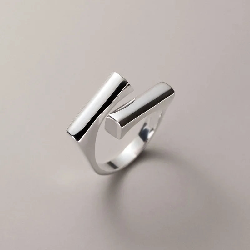 Women Classic Minimalist Geometric Silver Cross Ring
