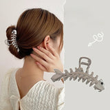 Metal Fish Bone Irregular Hair Claw Clip