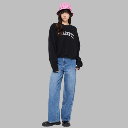 Light Luxury Loose Cotton Sweatshirt