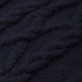 Abstract Patch Cable Knit Sweater