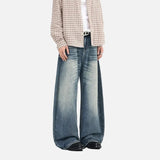 American Style Washed High Waisted Curved Jeans