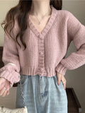 Soft Girl Knitted Button-Up Sweater