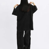Women Retro American Style Oversized Portrait T-Shirt