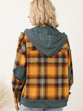 GypsyLady Orange Plaid Hooded Jacket