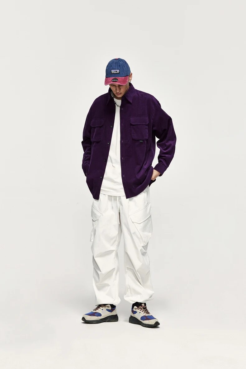 Pleated Baggy Cargo Pants