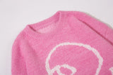 Knitted Skull Holes Jumper Sweater