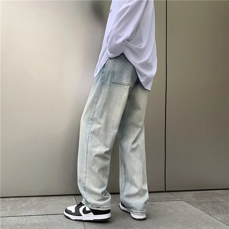 Vintage Belt Baggy Jeans