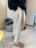 Casual Chic High Waisted Baggy Fleece Sweatpants