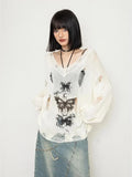 Cozy Hollow Knit Long Sleeve Sweater