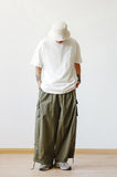 Multi-Pocket Solid Cargo Pants