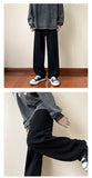 Ankle-length Baggy Washed Denim Pants