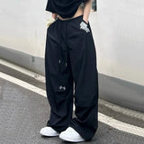 Streetwear Vintage Wide Leg Drawstring Sweatpants