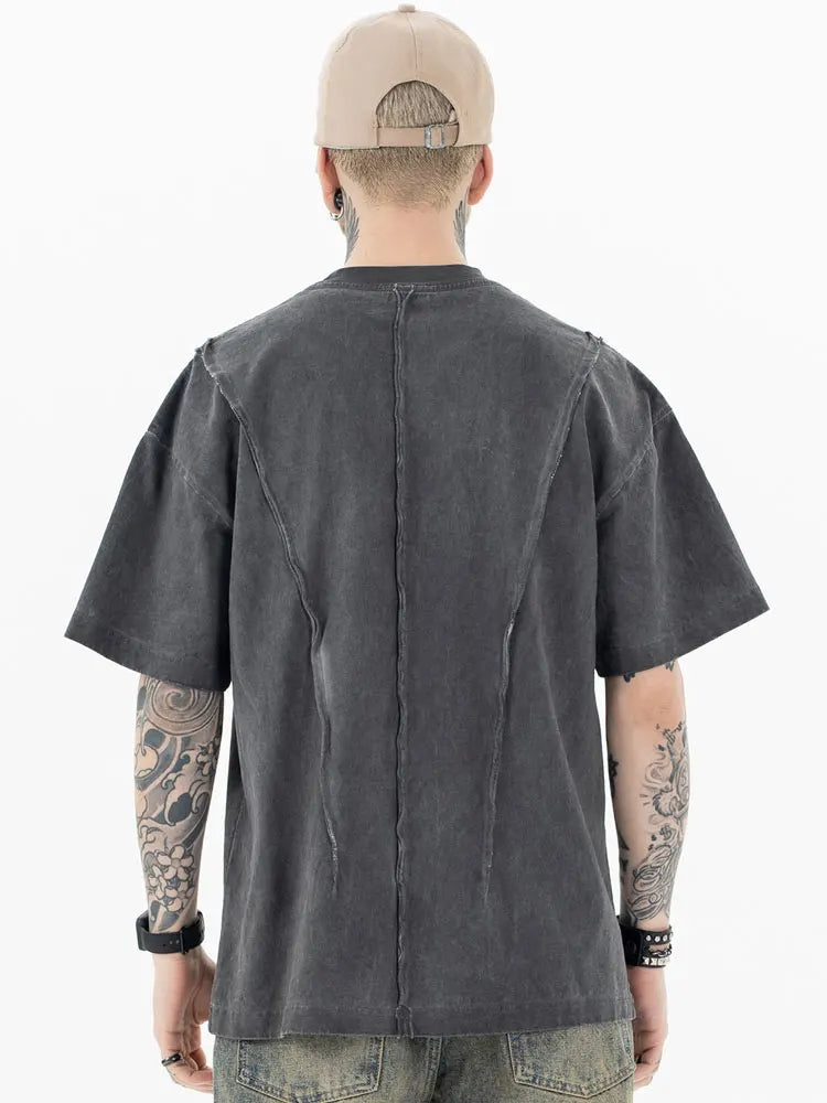 Y2k Retro Washed Embroidery T-shirt