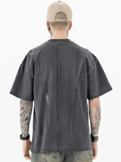 Y2k Retro Washed Embroidery T-shirt