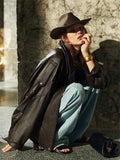 Women Brown Retro Motorcycle Leather Jacket