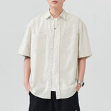 Streetwear Versatile Casual Short Sleeve Striped Shirt
