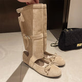 Vintage Summer Mid-Calf Mary Open Boot