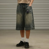 Classic Wide-Leg Denim Jorts