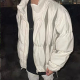 Colorful Striped Fluffy Hip Hop Puffer Jacket