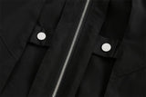 Black Zip-up Denim Jacket