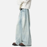 Y2K Light Blue Ripped Baggy Wide Leg Jeans