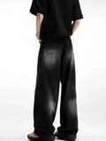 Retro Cool Whiskers Black Washed Jeans