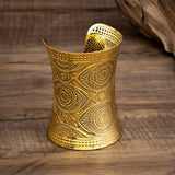 Exaggerated Ethnic Wide Cuff Bangle Bracelet