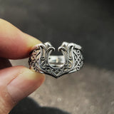 Gothic Adjustable Lucky Horseshoe Ring