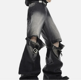 Advanced Flare Button Pocket Hip Jeans
