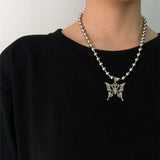 Butterfly Stainless Steel Pendant Necklace