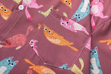 Flattering Funny Cartoon Cat Beach Button Shirt