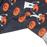 Monochrome Halloween Pumpkin Ghost Print Scarf