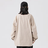 Long Sleeve Multiple Pockets Cargo Shirt