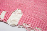 Vintage Distressed Loose Knitwear Sweater