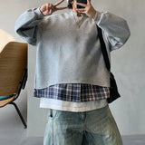 Vintage Oversized Two Piece Layered Casual Sweatshirt