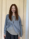 Korean Streetware Stylish Striped Cardigan